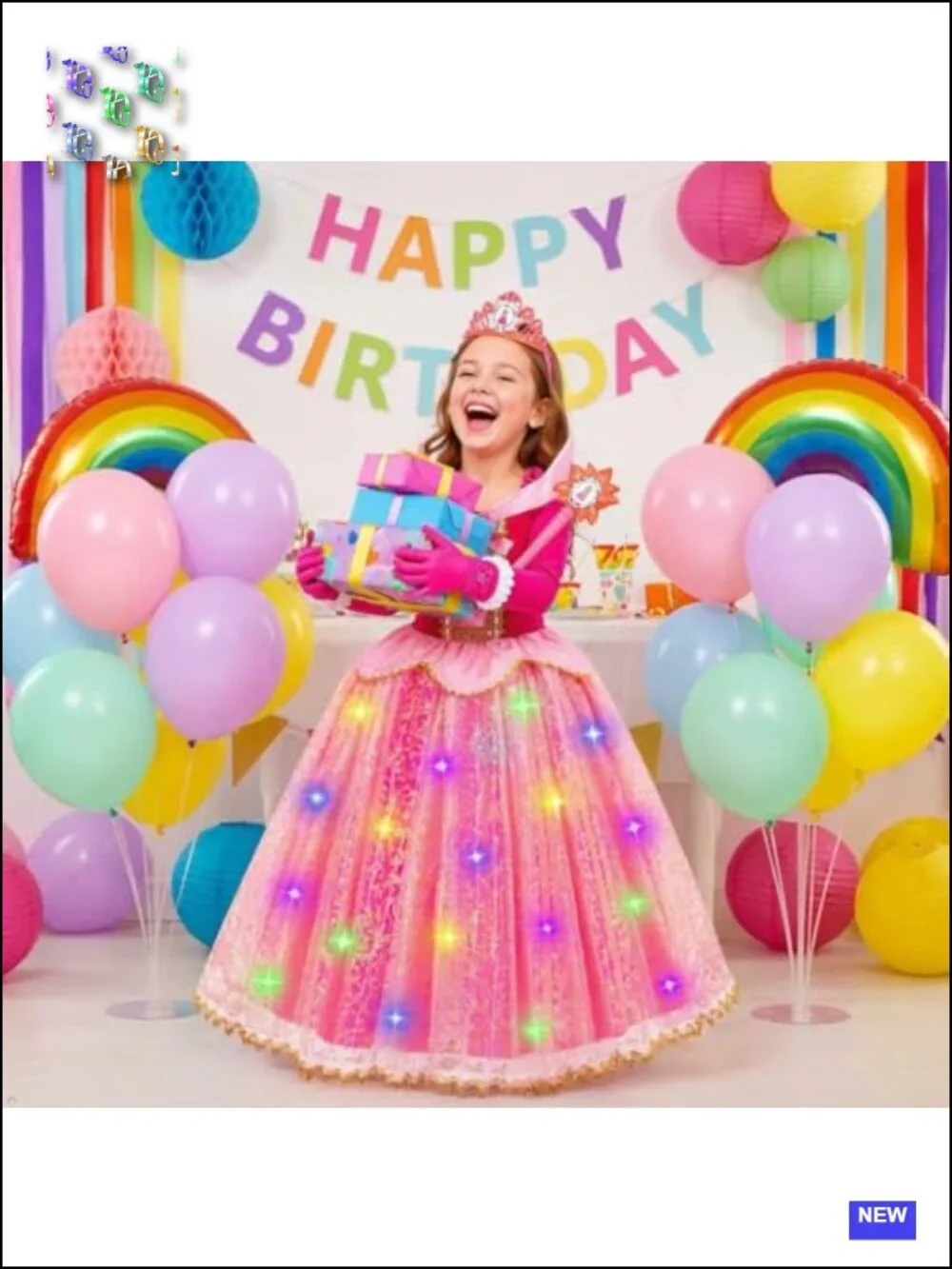 Kids Light Up Princess Dress Halloween Costume Pretend Play